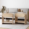 image:imageNathan James Iris MidCentury Modern Nightstand with Drawer End Table with Storage for Bedroom or Living Room with Rounded Silhouette Light Oak Set of 2