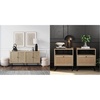 image:imageNathan James Kova Modern Free Accent Storage Cabinet Buffet Sideboard TV Stand for Hallway amp Rattan Nightstand Wood End Side Accent Table with Storage