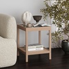 image:imageNathan James Lula Nesting Round Side Set of 2 Accent End Table for Living Room with Wood or Marble Finish Tabletop and Metal Base NutmegBlackRaw OakGlass