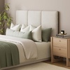 image:imageNathan James Marissa Wall Mounted Upholstered Headboard 3 Panel Headboard with Textured Boucle Upholstery for Queen Bed White