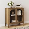 image:imageNathan James Mason Storage Cabinet Free Standing Accent Sideboard Buffet Credenza with Glass Doors and Adjustable Shelf in Black Oak Wood for Dining Room Entryway and Living Room Clear GlassBlackBrushed Light Brown