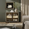 image:imageNathan James Mason Storage Cabinet Free Standing Accent Sideboard Buffet Credenza with Glass Doors and Adjustable Shelf in Black Oak Wood for Dining Room Entryway and Living Room Clear GlassBlackGlassLight Oak