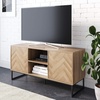 image:imageNathan James Mina Modern TV Stand Entertainment Cabinet Media Console with a Natural Rattan Storage Doors White Finish and Gold Brass Accents for Living Room or Media Room WhiteGoldOakMatte Black