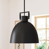 image:imageNathan James Percy Modern 2Light Pendant Island Light Fixture Brass Hanging Lights with Gold Metal Shade and Adjustable Cord for Kitchen Living Room Vintage BrassMatte Black Metal