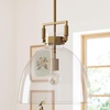 image:imageNathan James Percy Modern 2Light Pendant Island Light Fixture Brass Hanging Lights with Gold Metal Shade and Adjustable Cord for Kitchen Living Room Vintage BrassVintage BrassClear