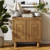 image:imageNathan James Scott Transitional Fluted Accent Cabinet or Storage Cabinet for Living Room or Entryway with Solid Wood Panel Black Oak Set of 3Austin Brown