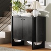 image:imageNathan James Scott Transitional Fluted Accent Cabinet or Storage Cabinet for Living Room or Entryway with Solid Wood Panel Black Oak Set of 3Black