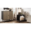 image:imageNathan James Sideboard Buffet Modern Storage Free Standing Accent Cabinet for Hallway Entryway or Living Room 1 Black OakCane amp Mina Rattan Wood End Side Accent Table NightstandBlack OakCane
