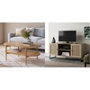 image:imageNathan James Sonia Coffee Table with Storage Shelf Light WoodRattan amp Sonia Round Modern Side Accent or End Living Bedroom and Nursery Room 1 Table Light Brown WoodLight WoodRattan