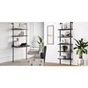 image:imageNathan James Theo 2Shelf Industrial Wall Mount Ladder Table amp Theo 5Shelf Wood Modern Bookcase Open Wall Mount Ladder Bookshelf with Industrial Metal Frame Dark Brown NutmegBlack