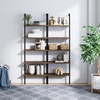 image:imageNathan James Theo 5Shelf Gold Ladder Bookcase with GoldBrass Metal Frame White Set of 4OakMatte Black