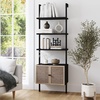 image:imageNathan James Theo Modern Bookcase with Rattan Cabinet in Matte Black and Light Oak Finish with Matte Black Metal Frame for Living Room Home Office StorageTheo BlackLight Oak