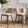 image:imageNathan James Webster Bohemian Round Back Bar Stool Upholstered Bar Stool with Seagrass Backrest for Kitchen or Bar Medium Brown Set of 2Webster Medium Brown
