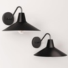 image:imageNathan James Zemi MidCentury Modern Indoor or Outdoor Decorative Wall Light Black Wall Sconce for Bedroom or Wall Mount Porch Light Matte Black Set of 2Zemi Black