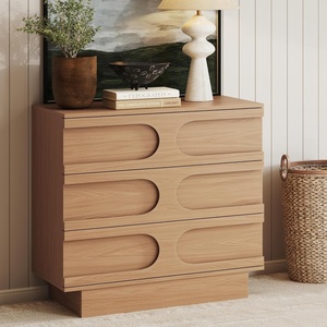image:imageNathan James Andrew 3Drawer Rattan Dresser or Boheminan Living Room Storage Cabinet with Natural Rattan Accent and Metal Legs Light OakBlackIris Raw Oak
