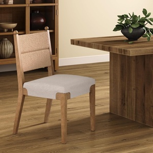 image:imageNathan James Elodia Upholstered Dining Chair with Seagrass Back Solid Wood Modern Dining Room Chair with Natural Flax Upholstery Light BrownNatural FlaxSeagrass