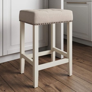 image:imageNathan James Harvey Rattan Bar Stool Bohemian Counter Height Stool with Woven Seagrass Seat Solid Wood Legs and Metal Footrest SeagrassBrushed Gray Set of 4Natural FlaxWhite