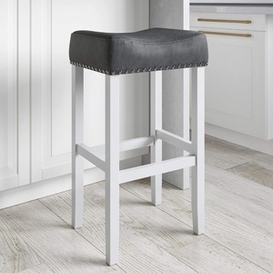 image:imageNathan James Harvey Rattan Bar Stool Bohemian Counter Height Stool with Woven Seagrass Seat Solid Wood Legs and Metal Footrest SeagrassBrushed Gray Set of 4Dark GrayWhite
