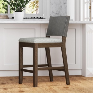 image:imageNathan James Irie Scandinavian Counter Height Cushioned Bar Stool Kitchen Bar Stool with Boucle Upholstery Metal Legs and Solid Wood Frame Cream BoucleBlack Set of 4GrayDark Brown