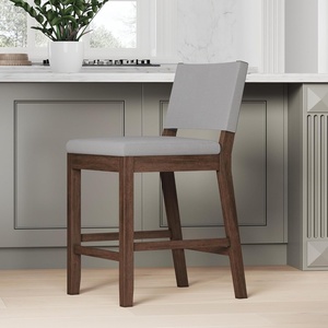 image:imageNathan James Irie Scandinavian Counter Height Cushioned Bar Stool Kitchen Bar Stool with Boucle Upholstery Metal Legs and Solid Wood Frame Cream BoucleBlack Set of 4GrayBrown