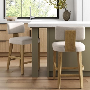 image:imageNathan James Irie Scandinavian Counter Height Cushioned Bar Stool Kitchen Bar Stool with Boucle Upholstery Metal Legs and Solid Wood Frame Cream BoucleBlack Set of 4FlaxLight Brown