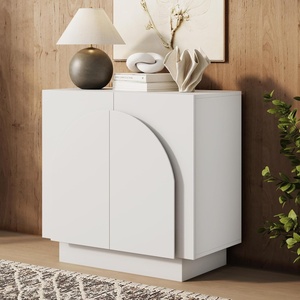 image:imageNathan James Iris MidCentury Modern White Wood Credenza with Arched Cabinet Doors for Living RoomWhite