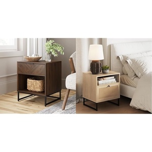 image:imageNathan James Kensi Nightstand Side Table with Storage amp Mina Rattan Wood End Table Nightstand with Storage