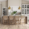 image:imageNathan James Beacon Bohemian Boucle Bar Stool Upholstered Bar Stool or Island Chairs for Kitchen Seagrass Counter Height Stool with Back and Solid Wood Legs Cream BoucleGrayLight BrownBeige
