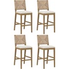 image:imageNathan James Beacon Bohemian Boucle Bar Stool Upholstered Bar Stool or Island Chairs for Kitchen Seagrass Counter Height Stool with Back and Solid Wood Legs Cream BoucleGrayLight BrownBeige