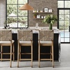image:imageNathan James Beacon Bohemian Boucle Bar Stool Upholstered Bar Stool or Island Chairs for Kitchen Seagrass Counter Height Stool with Back and Solid Wood Legs Cream BoucleGrayLight BrownBeige