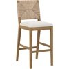 image:imageNathan James Beacon Bohemian Boucle Bar Stool Upholstered Bar Stool or Island Chairs for Kitchen Seagrass Counter Height Stool with Back and Solid Wood Legs Cream BoucleGrayLight BrownBeige