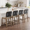 image:imageNathan James Beacon Bohemian Boucle Bar Stool Upholstered Bar Stool or Island Chairs for Kitchen Seagrass Counter Height Stool with Back and Solid Wood Legs Cream BoucleGrayLight BrownBlack