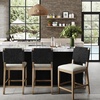 image:imageNathan James Beacon Bohemian Boucle Bar Stool Upholstered Bar Stool or Island Chairs for Kitchen Seagrass Counter Height Stool with Back and Solid Wood Legs Cream BoucleGrayLight BrownBlack