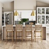 image:imageNathan James Beacon Bohemian Boucle Bar Stool Upholstered Bar Stool or Island Chairs for Kitchen Seagrass Counter Height Stool with Back and Solid Wood Legs Cream BoucleGrayLight BrownBeige