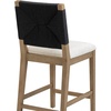 image:imageNathan James Beacon Bohemian Boucle Bar Stool Upholstered Bar Stool or Island Chairs for Kitchen Seagrass Counter Height Stool with Back and Solid Wood Legs Cream BoucleGrayLight BrownBlack