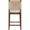 image:imageNathan James Beacon Bohemian Boucle Bar Stool Upholstered Bar Stool or Island Chairs for Kitchen Seagrass Counter Height Stool with Back and Solid Wood Legs Cream BoucleGrayMedium BrownWhite