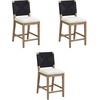 image:imageNathan James Beacon Bohemian Boucle Bar Stool Upholstered Bar Stool or Island Chairs for Kitchen Seagrass Counter Height Stool with Back and Solid Wood Legs Cream BoucleGrayLight BrownBlack
