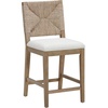 image:imageNathan James Beacon Bohemian Boucle Bar Stool Upholstered Bar Stool or Island Chairs for Kitchen Seagrass Counter Height Stool with Back and Solid Wood Legs Cream BoucleGrayLight BrownBeige