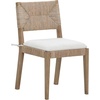 image:imageNathan James Beacon Boho Dining Chair Boucle Dining Chair with Seagrass Accent and Solid Wood Legs Cream BoucleLight BrownLight Brown Cream Boucle