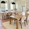 image:imageNathan James Beacon Boho Dining Chair Boucle Dining Chair with Seagrass Accent and Solid Wood Legs Cream BoucleLight BrownLight Brown Cream Boucle