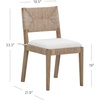 image:imageNathan James Beacon Boho Dining Chair Boucle Dining Chair with Seagrass Accent and Solid Wood Legs Cream BoucleLight BrownLight Brown Cream Boucle