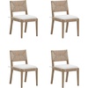 image:imageNathan James Beacon Boho Dining Chair Boucle Dining Chair with Seagrass Accent and Solid Wood Legs Cream BoucleLight BrownLight Brown Cream Boucle