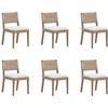 image:imageNathan James Beacon Boho Dining Chair Boucle Dining Chair with Seagrass Accent and Solid Wood Legs Cream BoucleLight BrownLight Brown Cream Boucle