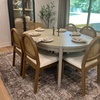 image:imageNathan James Beacon Boho Dining Chair Boucle Dining Chair with Seagrass Accent and Solid Wood Legs Cream BoucleLight BrownLight Brown Rattan