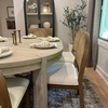 image:imageNathan James Beacon Boho Dining Chair Boucle Dining Chair with Seagrass Accent and Solid Wood Legs Cream BoucleLight BrownLight Brown Rattan