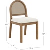image:imageNathan James Beacon Boho Dining Chair Boucle Dining Chair with Seagrass Accent and Solid Wood Legs Cream BoucleLight BrownLight BrownRattanCream Boucle
