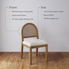 image:imageNathan James Beacon Boho Dining Chair Boucle Dining Chair with Seagrass Accent and Solid Wood Legs Cream BoucleLight BrownLight BrownRattanCream Boucle