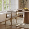 image:imageNathan James Demi Modern Dining Room Chair Barrel Back Dining Chair with Solid Wood Legs and Natural Flax Upholstery FlaxLight Brown Set of 2