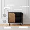 image:imageNathan James Enloe Storage Buffet Sideboard Free Standing Accent Cabinet for Hallway Entryway amp Theo 5Shelf Oak Wood Modern Bookcase Open Wall Mount Ladder Bookshelf