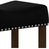 image:imageNathan James Harvey Rattan Bar Stool Bohemian Counter Height Stool with Woven Seagrass Seat Solid Wood Legs and Metal Footrest SeagrassBrushed BlackBlackDark Brown